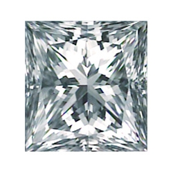 1.50 Carats, Princess Diamond with  Cut, G Color, VS1 Clarity and Certified by EGL