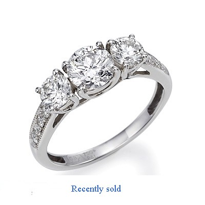 3 stone diamond ring settings with side diamonds