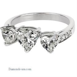 Picture of Three Heart Shaped ring