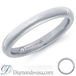 Diamond and inscription wedding ring-2.6mm