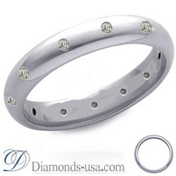 Anillo de boda con diamante de 0,50 quilates, 3,7mm.