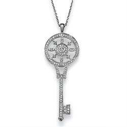 Picture of Key to her heart, Gold & diamonds pendant