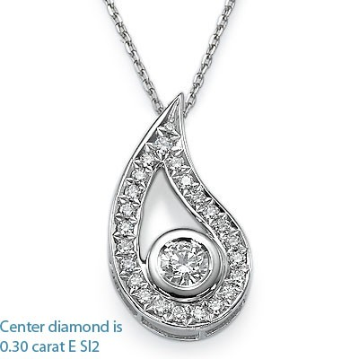 Designers pendant with 0.60 carat round diamonds