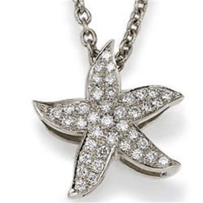 The diamonds Star Fish pendant
