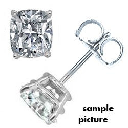 Picture of Cushion cut diamond stud earrings