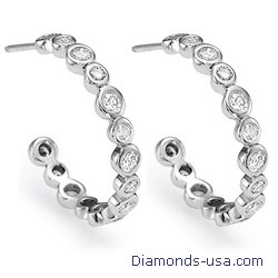 Diamond Hoop earrings 1.15carat