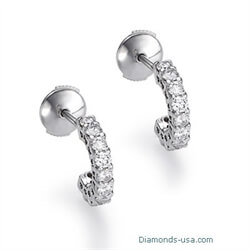 Picture of Diamond hoop earrings, 0.50 carats.
