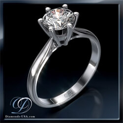 Picture of Martini prongs head diamond engagement ring