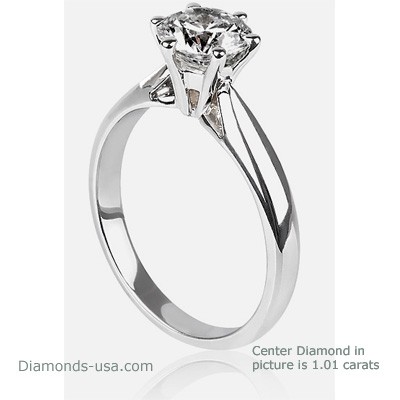 Martini prongs head diamond engagement ring