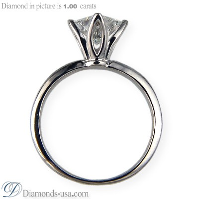 Tulip style solitaire engagement ring settings