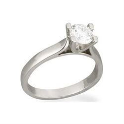 Picture of U Head, Wide Cathedral solitaire engagement ring