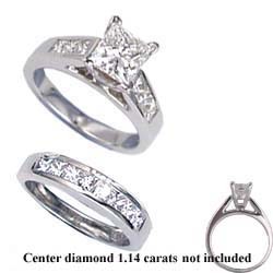 1.04 carats sides bridal ring sets