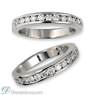 Bridal ring sets settings with round side diamonds