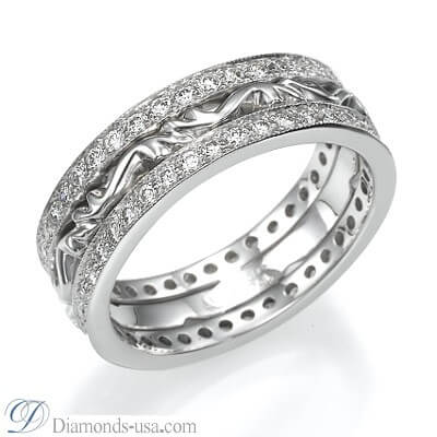 Our exclusive Art Deco style Bridal rings set