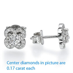 Picture of 0.55 carat diamonds Club earring