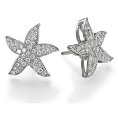Starfish earrings 1/2 carat round diamonds