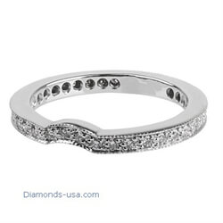 Picture of 0.40 carat Pave set waved wedding band