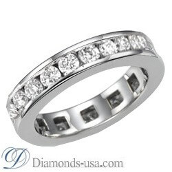 Picture of 1.90 carat Round Diamond Eternity Ring - F VS
