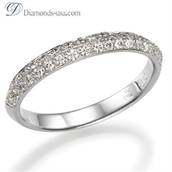 Picture of 3mm Knife Edge wedding ring with diamonds