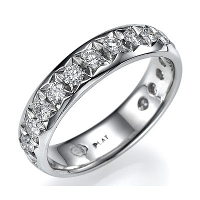 Diamantes naturales de 3/4 quilates, anillo para hombre de 4,5 mm
