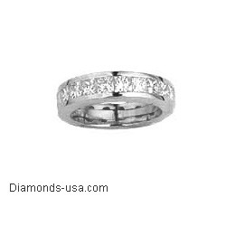 Picture of Wedding band with 1.35 carat Princess diamonds