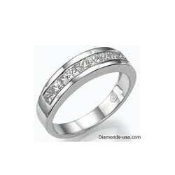 Picture of 1 Carat Princess diamonds wedding or anniversary band