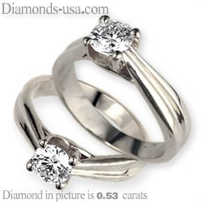 Criss Cross  solitaire engagement ring