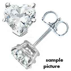 Heart shaped diamonds Stud earrings