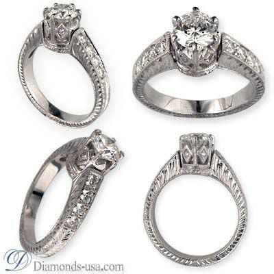 Vintage engagement ring replica