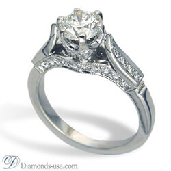 Picture of Vintage Designers cathedral engagement ring