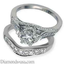 Vintage bridal rings set replica, designers line