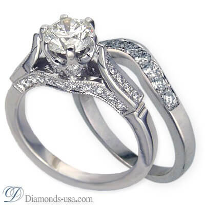 Vintage bridal rings set replica, designers line