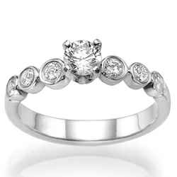 1/3 carat Bezel engagement ring 