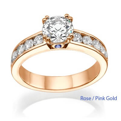 1 carat of side diamonds engagement ring