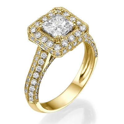 Designers Princess diamond engagement ring