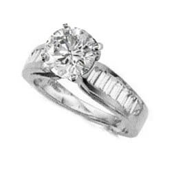 Picture of Engagement ring settings, side Baguettes 0.95 carat