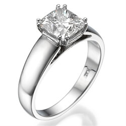 Picture of 5 mm wide Cushion engagement ring