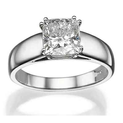 5 mm wide Cushion engagement ring