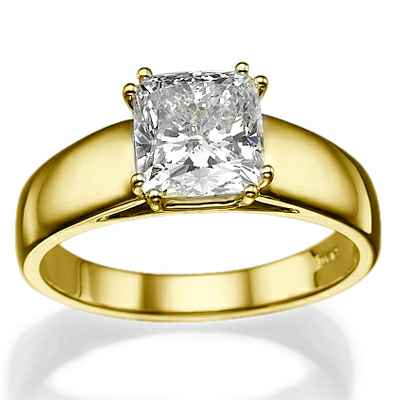 5 mm wide Cushion engagement ring