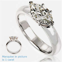 Picture of East West Marquise Diamond Ring