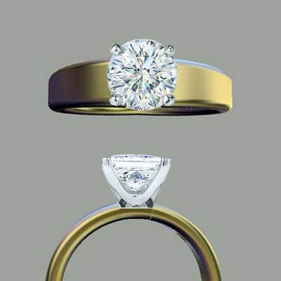 Wide Classic engagement ring