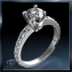 Picture of 0.85 carat open Pave diamonds engagement ring
