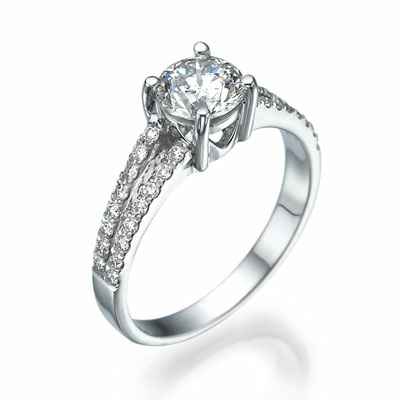 Split band engagement ring