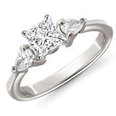 Pear sides engagement ring 