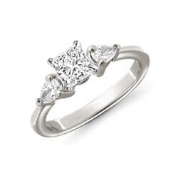 Picture of Pear sides engagement ring 