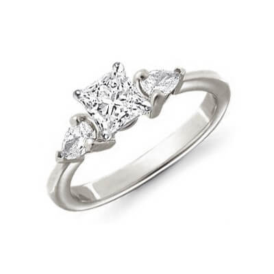 Pear sides engagement ring 