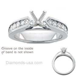 Picture of  Engagement ring, 0.50 cts side diamonds,