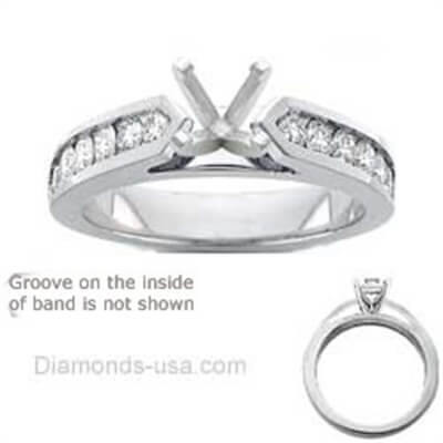  Engagement ring, 0.50 cts side diamonds,