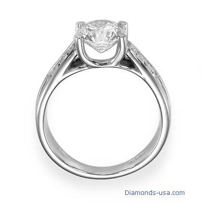 Cathedral engagement ring  for larger centers
