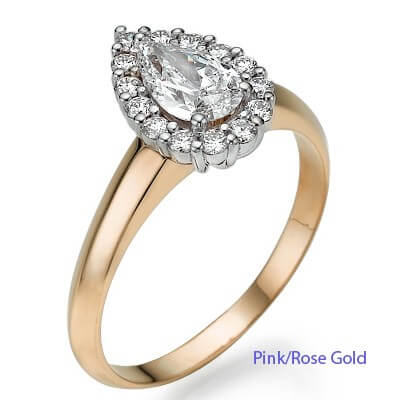 Cluster Pear shaped diamond ring